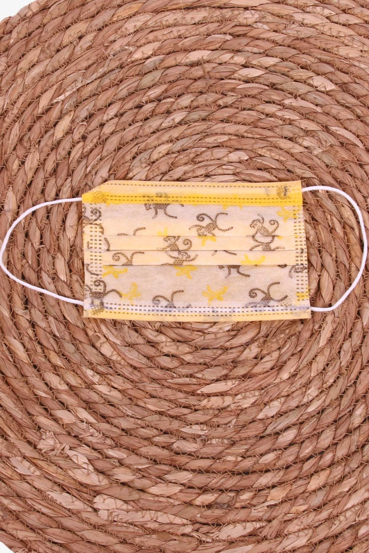 BRE Breeze Kids Mask Monkey Pattern Standard, Yellow - Skenderaj