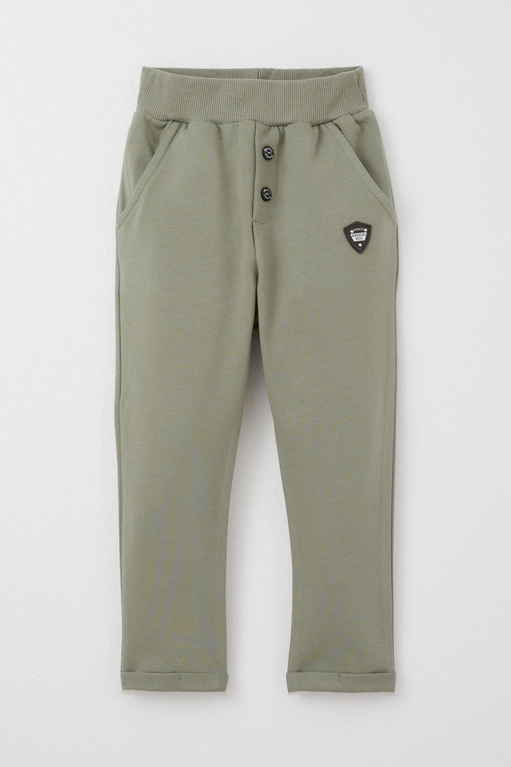BRE Breeze Baby Boy Bodysuit with Buttoned Bottom, Pocket with Emblem, 9 Months-3 Years, Khaki Green. - Bedford