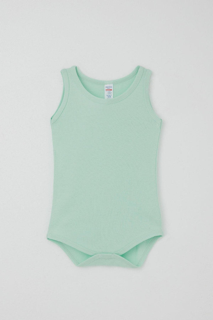 BRE Breeze Baby Boy Snap Fastener Tank Top Bodysuit Basic 9 Months-3 Years, Water Green - Tejupilco