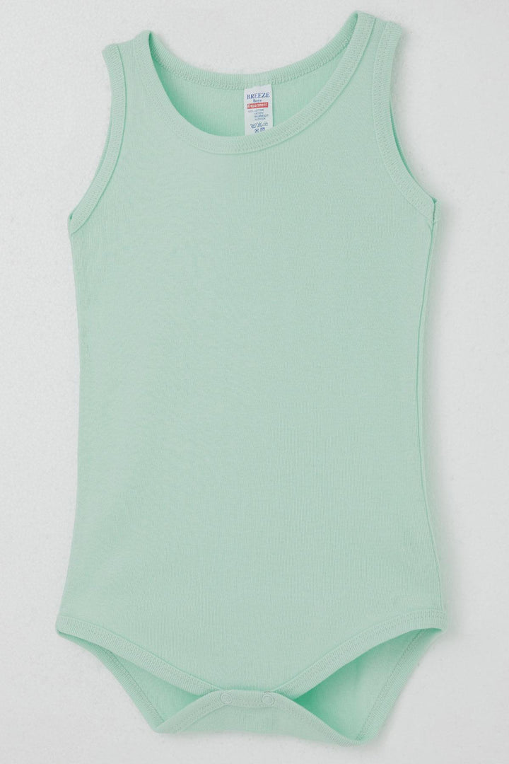 BRE Breeze Baby Boy Snap Fastener Tank Top Bodysuit Basic 9 Months-3 Years, Water Green - Tejupilco