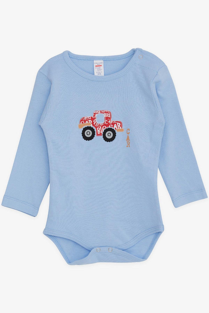 BRE Breeze Baby Boy Snap Bodysuit مع طباعة سيارة 9 أشهر - 3 سنوات، أزرق - بينتون