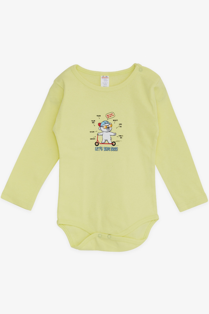 BRE Breeze Baby Boy Snap Bodysuit مع نظارات طباعة تيدي بير 9 أشهر - 3 سنوات، أخضر فستقي - Sutton