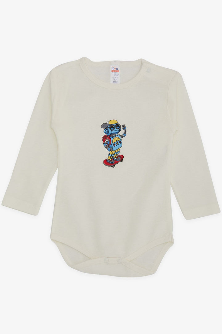 BRE Breeze Baby Boy Snap Bodysuit Skateboarder Robot مطبوعة 9 أشهر - 3 سنوات، إكرو - سايولا