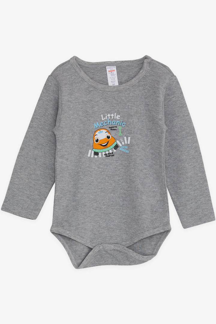 BRE Breeze Baby Boy Snap Bodysuit ميكانيكي صغير 9 أشهر - 3 سنوات، مزيج رمادي غامق - ريوس