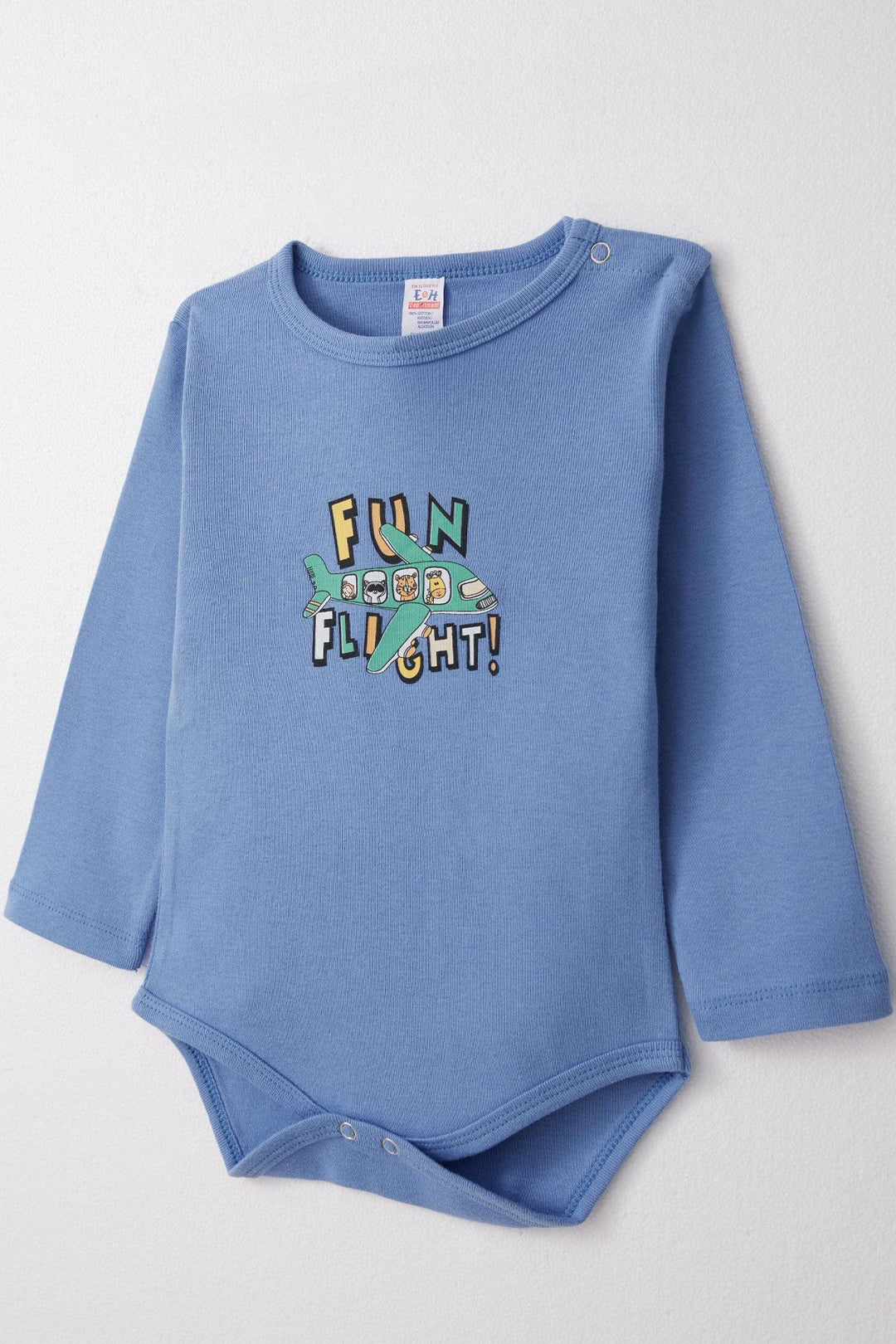 BRE Breeze Baby Boy Snap Bodysuit Pilot Animals مطبوعة 9 أشهر - 3 سنوات، أزرق - أستي