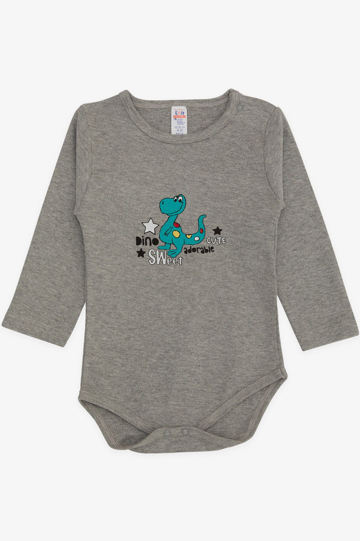 BRE Breeze Baby Boy Snap Bodysuit لطيف ديناصور مطبوع 9 أشهر - 3 سنوات، مزيج رمادي داكن - هاسيلت