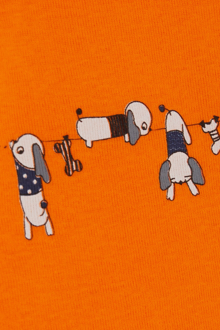 BRE Breeze Baby Boy Snap Bodysuit Naughty Puppy Print 9 أشهر - 3 سنوات، برتقالي - كيمبر