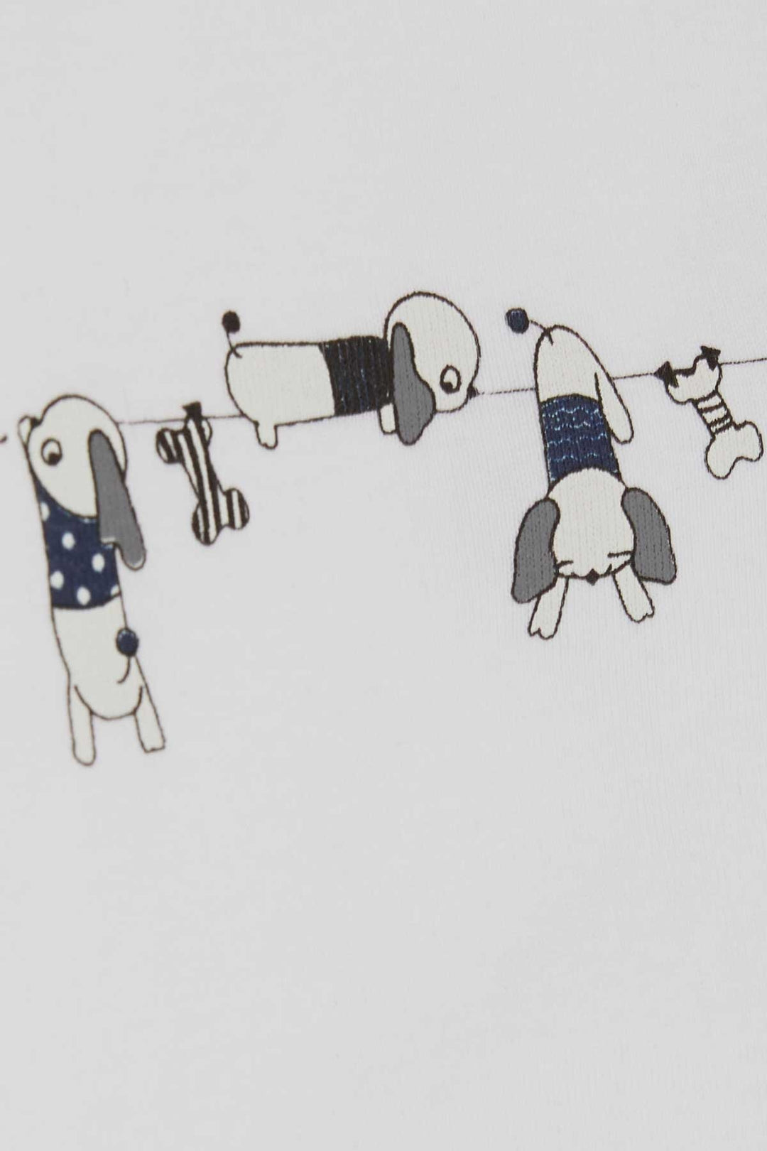 BRE Breeze Baby Boy Snap Bodysuit Naughty Puppy Print 9 أشهر - 3 سنوات، أبيض - مارسيانيز