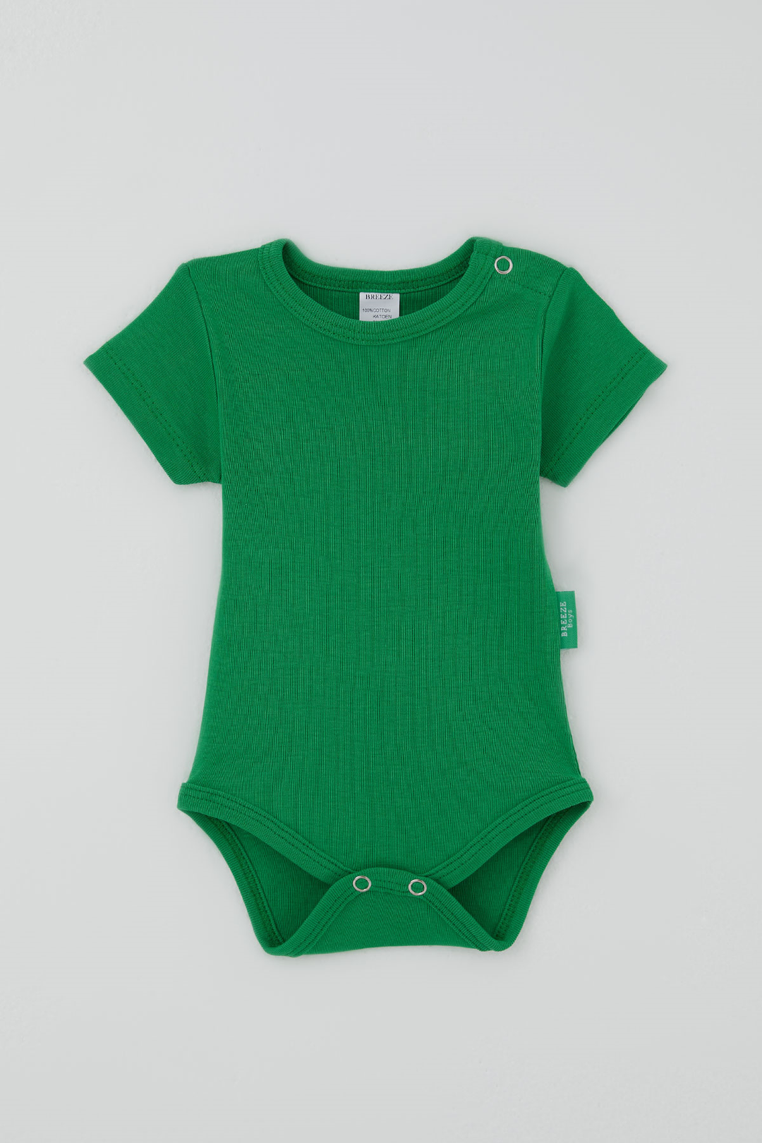 BRE Breeze Erkek Bebek Çıtçıtlı Kısa Kollu Zıbın Body Basic 0-9 Ay , Koyu Yeşil - Pittsburgh