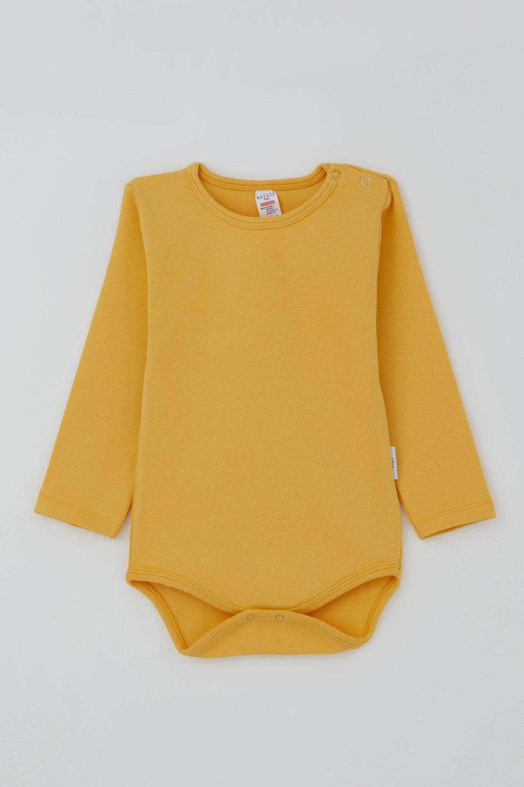 BRE Breeze Erkek Bebek Çıtçıtlı Zıbın Body Basic 9 Ay-3 Yaş, Hardal Sarı - Cambridge