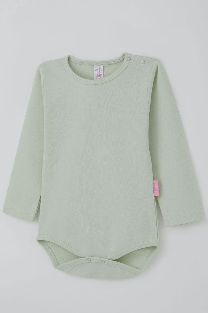 BRE Breeze Erkek Bebek Çıtçıtlı Zıbın Body Basic 9 Ay-3 Yaş, Su Yeşili - Michigan City