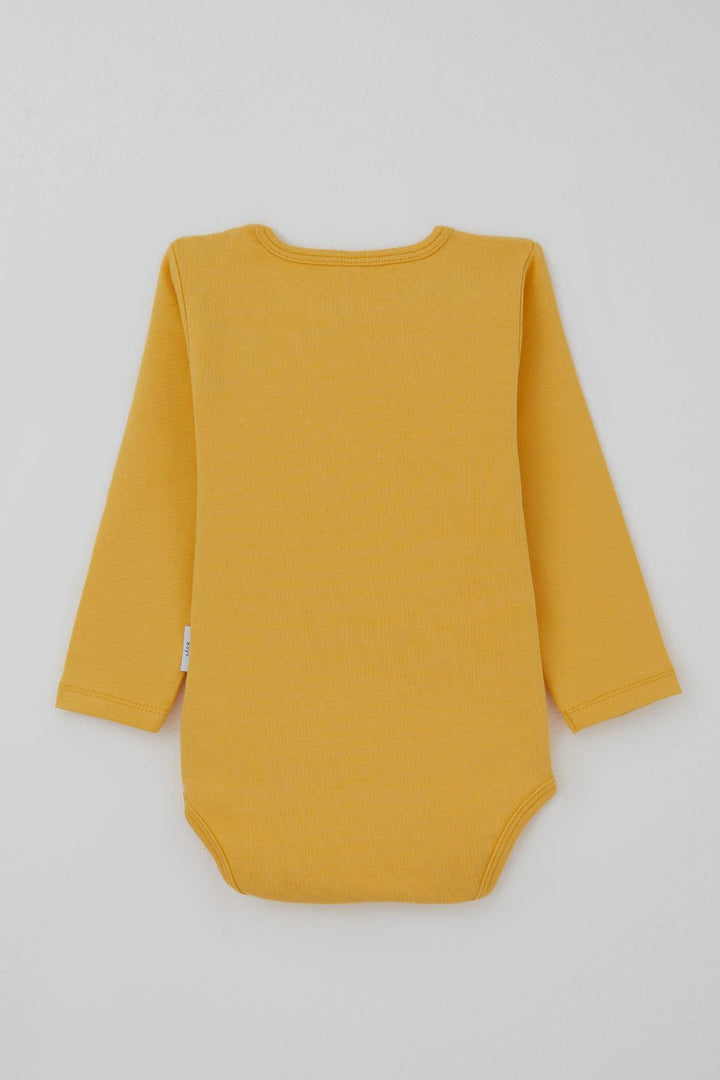 BRE Breeze Erkek Bebek Çıtçıtlı Zıbın Body Basic 9 Ay-3 Yaş, Hardal Sarı - Cambridge