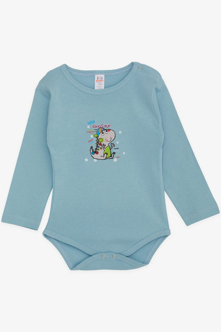 BRE Breeze Baby Boy Snap Bodysuit with Dinosaur Print 9 Months-3 Years, Petrol Blue - Mörfelden-Walldorf