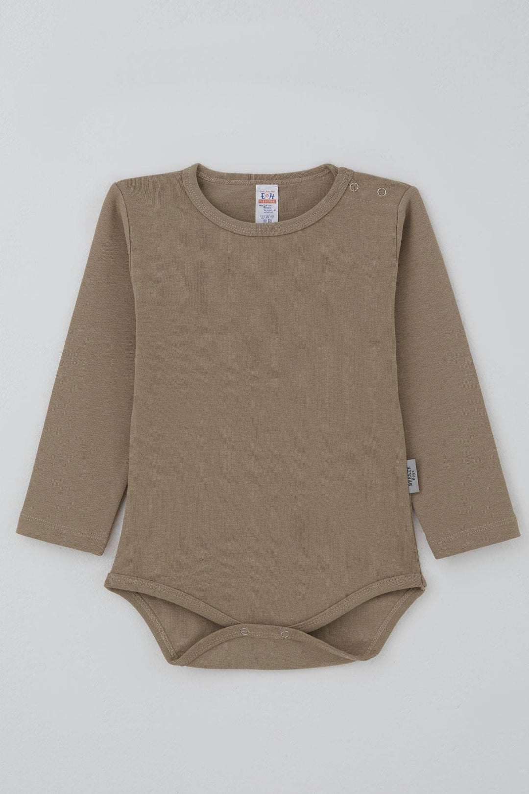 BRE Breeze Erkek Bebek Çıtçıtlı Zıbın Body Basic 9 Ay-3 Yaş, Vizon - San Pedro Garza García