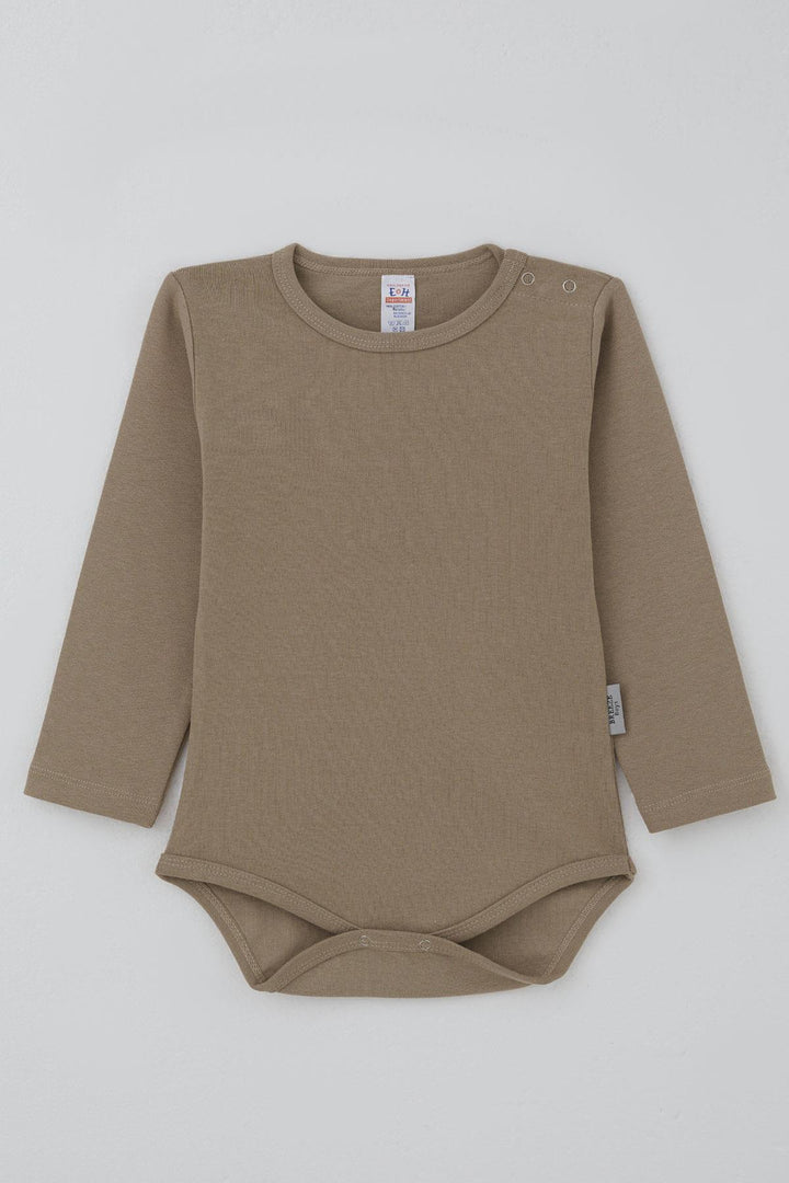 BRE Breeze Erkek Bebek Çıtçıtlı Zıbın Body Basic 9 Ay-3 Yaş, Vizon - San Pedro Garza García