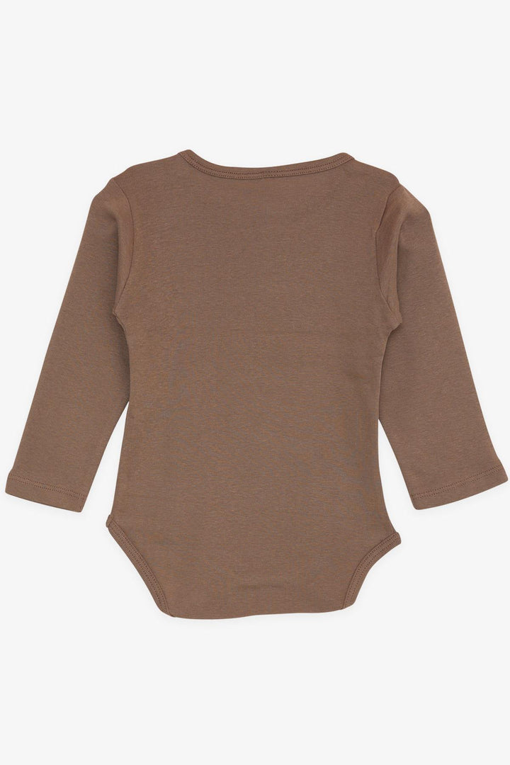 BRE Breeze Baby Boy Snap Bodysuit مع طباعة ميكانيكية صغيرة 9 أشهر - 3 سنوات، بني - Oosterhout