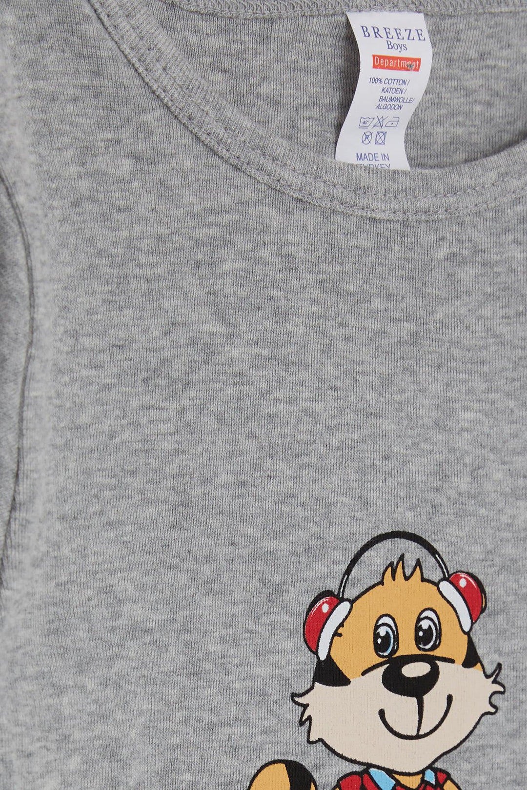 BRE Breeze Baby Boy Snap Bodysuit مع طباعة جرو ممتعة 9 أشهر - 3 سنوات، مزيج رمادي داكن - Miercurea-Ciuc