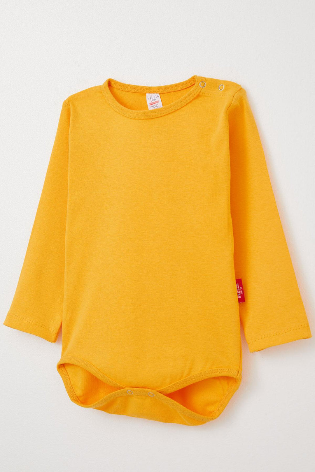 BRE Breeze Baby Boy Snap Bodysuit Basic 9 Months-3 Years, Mustard Yellow - Paterna