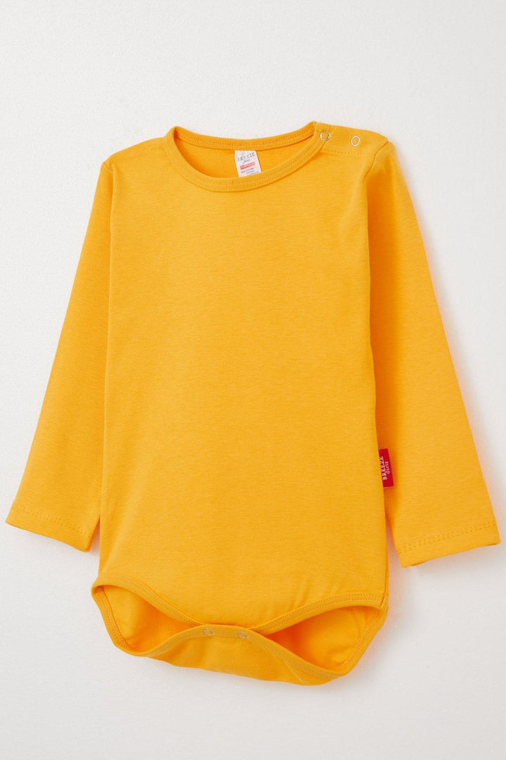 BRE Breeze Baby Boy Snap Bodysuit Basic 9 Months-3 Years, Mustard Yellow - Paterna