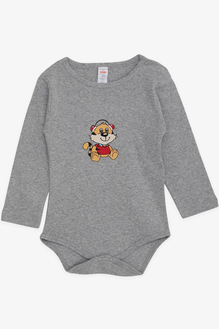 BRE Breeze Baby Boy Snap Bodysuit مع طباعة جرو ممتعة 9 أشهر - 3 سنوات، مزيج رمادي داكن - Miercurea-Ciuc