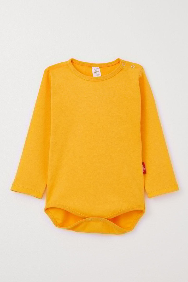 BRE Breeze Baby Boy Snap Bodysuit Basic 9 Months-3 Years, Mustard Yellow - Paterna