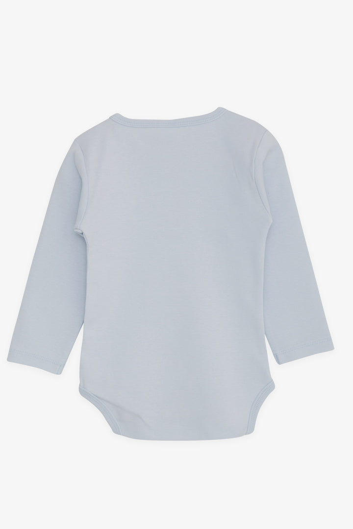BRE Breeze Baby Boy Snap Bodysuit مع ربطة عنق مطبوعة على شكل دب من 9 أشهر إلى 3 سنوات، أزرق فاتح - كالاماتا