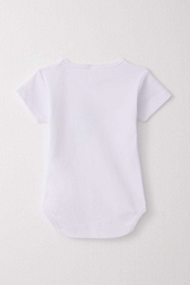 BRE Breeze Baby Boy Snap Bodysuit Fun Dinosaur مطبوعة 9 أشهر - 3 سنوات، أبيض - الجزيرة الخضراء