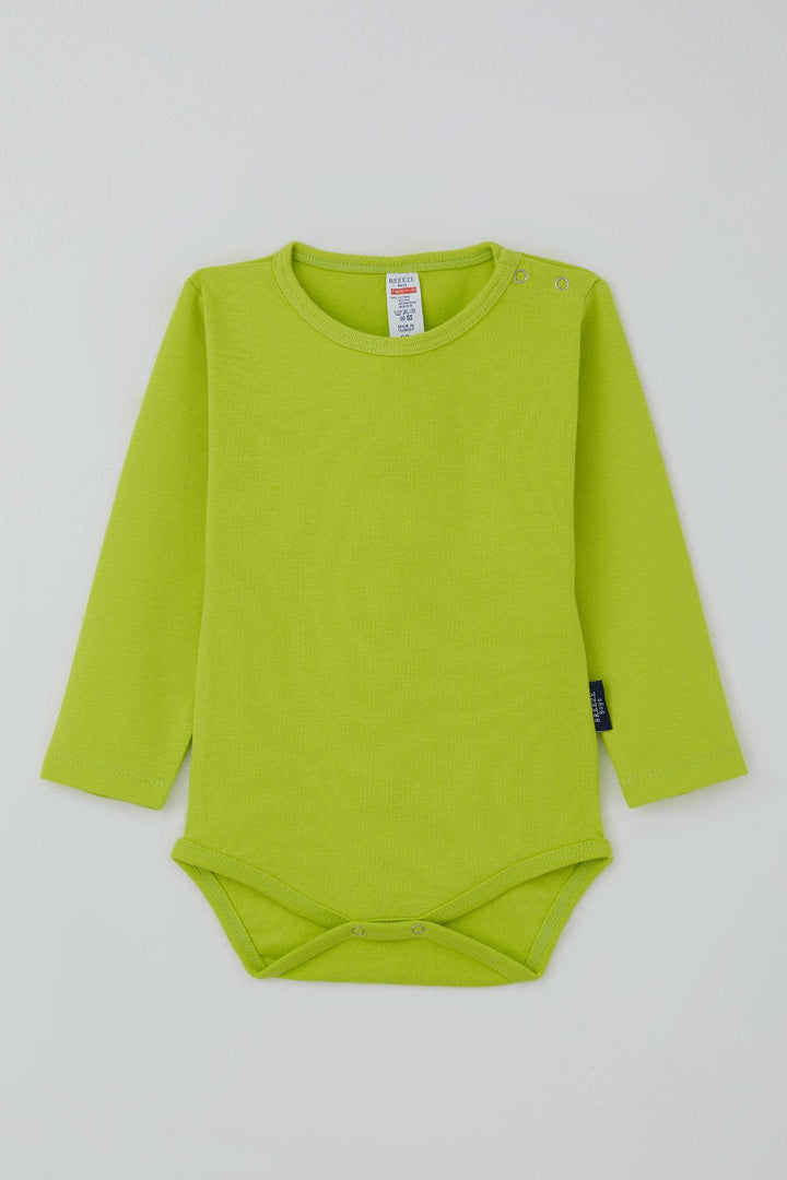BRE Breeze Erkek Bebek Çıtçıtlı Zıbın Body Basic 9 Ay-3 Yaş, Neon Yeşil - Torre del Greco