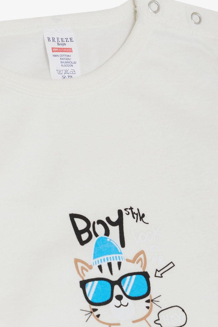 BRE Breeze Baby Boy Snap Bodysuit مع نظارات مطبوعة، هريرة، 9 أشهر - 3 سنوات، إكرو - جيلروي