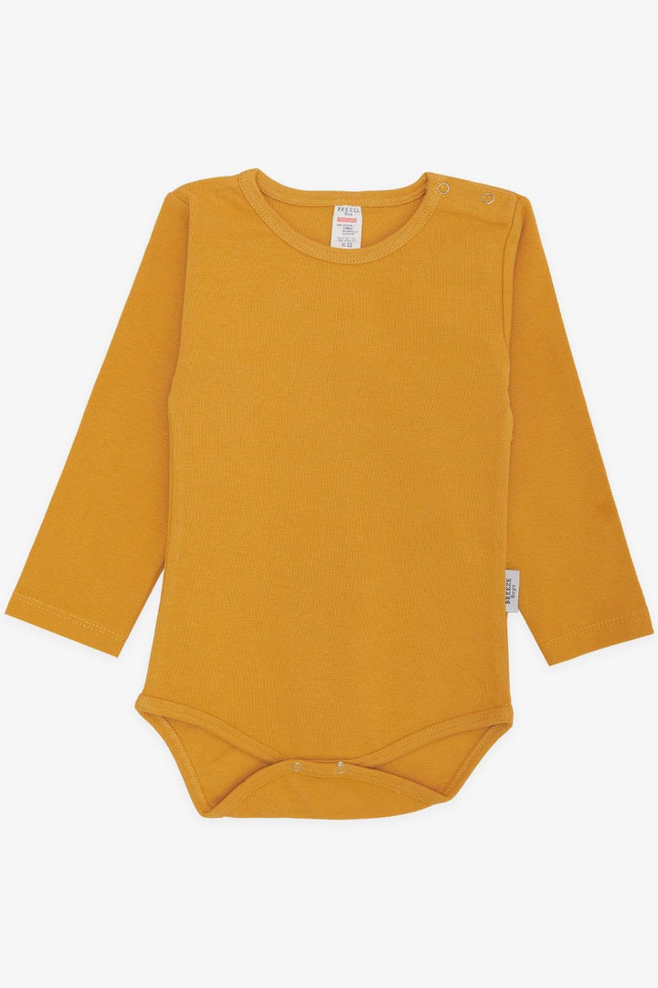BRE Breeze Baby Boy Snap Bodysuit Basic 9 أشهر - 3 سنوات، أصفر خردل - توركوينج