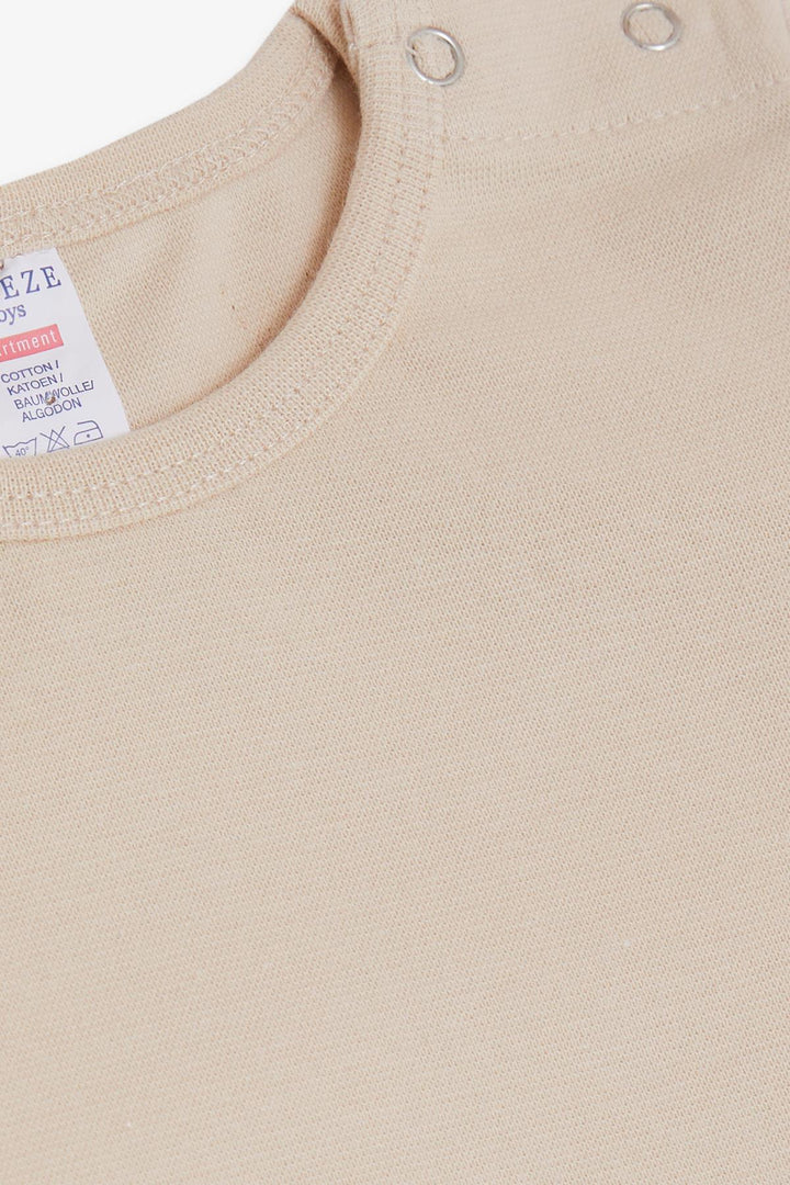 BRE Breeze Baby Boy Snap Bodysuit Basic 9 أشهر - 3 سنوات، كريمي - توبيلو