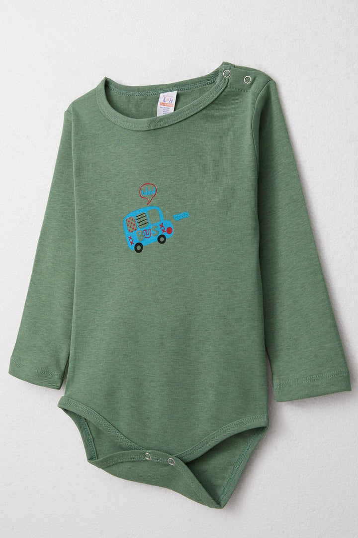 BRE Breeze Baby Boy Snap Bodysuit مع طباعة سيارة، 9 أشهر - 3 سنوات، أخضر - تروفا