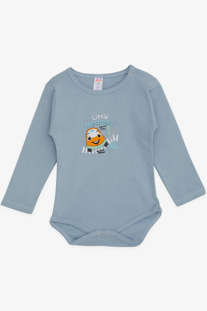 BRE Breeze Baby Boy Snap Bodysuit ميكانيكي صغير 9 أشهر - 3 سنوات، أزرق ثلجي - Livry-Gargan