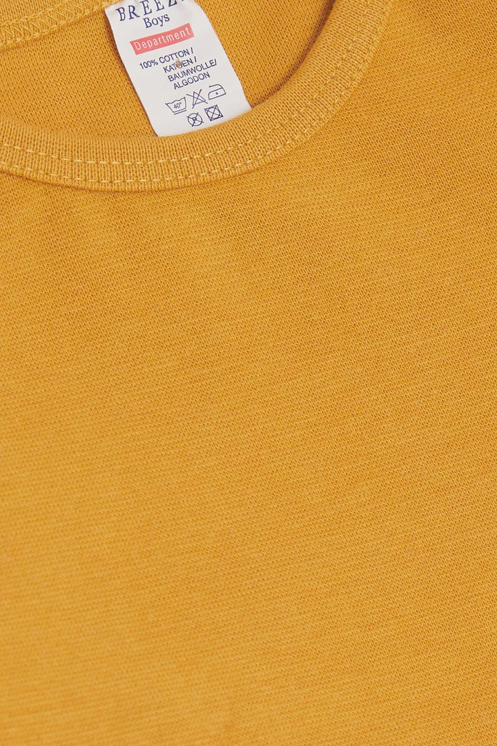 BRE Breeze Baby Boy Snap Bodysuit Basic 9 أشهر - 3 سنوات، أصفر خردل - توركوينج