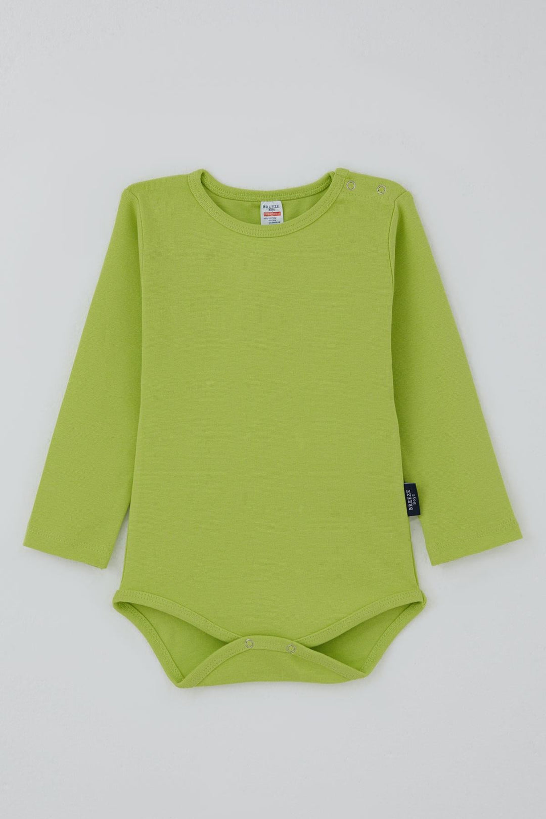 BRE Breeze Erkek Bebek Çıtçıtlı Zıbın Body Basic 9 Ay-3 Yaş, Fıstık Yeşili - Chalkída