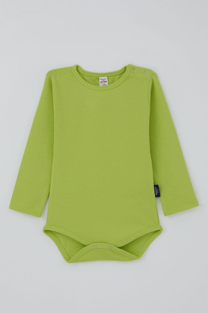 BRE Breeze Erkek Bebek Çıtçıtlı Zıbın Body Basic 9 Ay-3 Yaş, Fıstık Yeşili - Chalkída