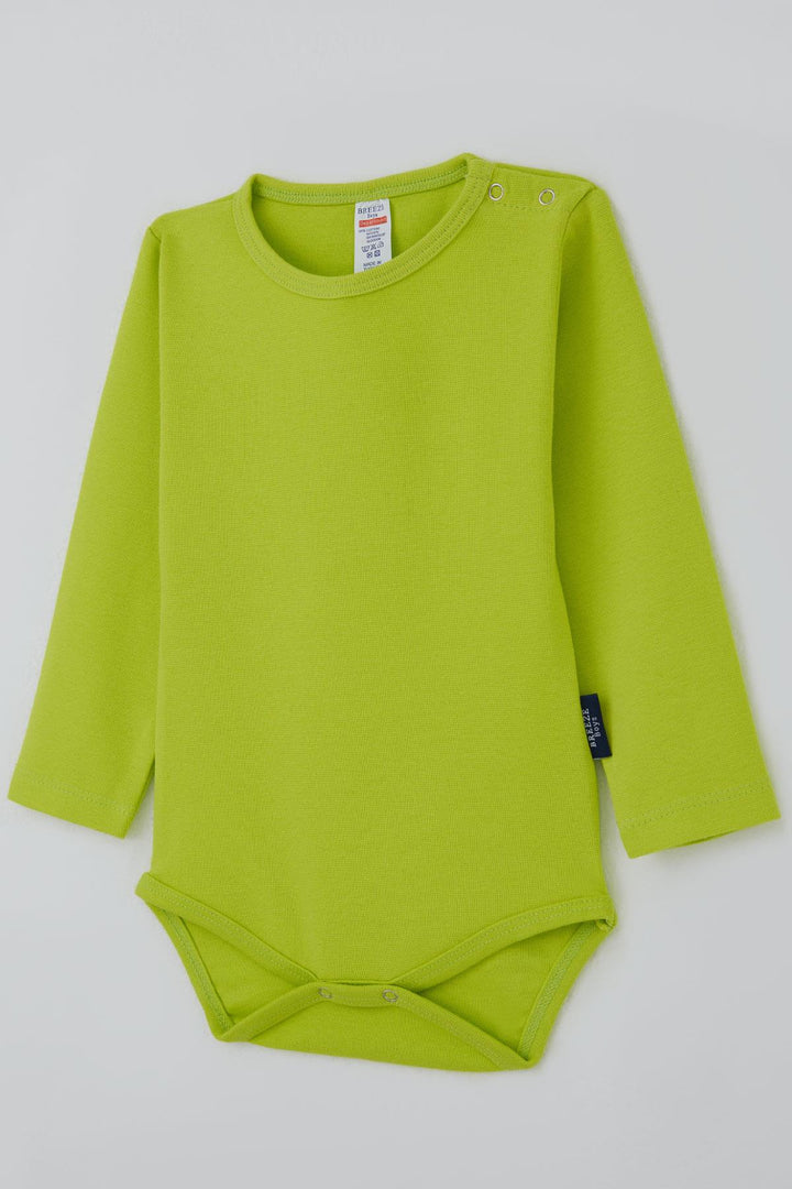 BRE Breeze Erkek Bebek Çıtçıtlı Zıbın Body Basic 9 Ay-3 Yaş, Neon Yeşil - Torre del Greco