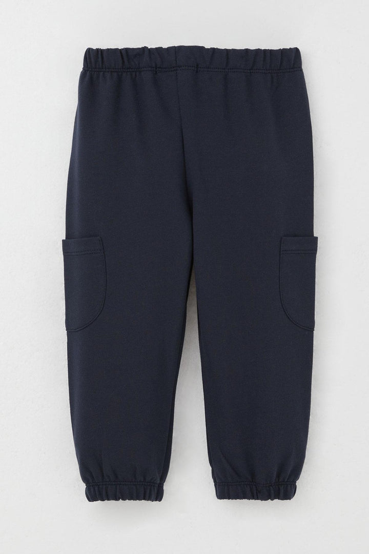 BRE Breeze Baby Boy Sweatpants Cargo Pocket Drawstring Accessorized 6 Months-2 Years, Navy Blue - Poza Rica de Hidalgo