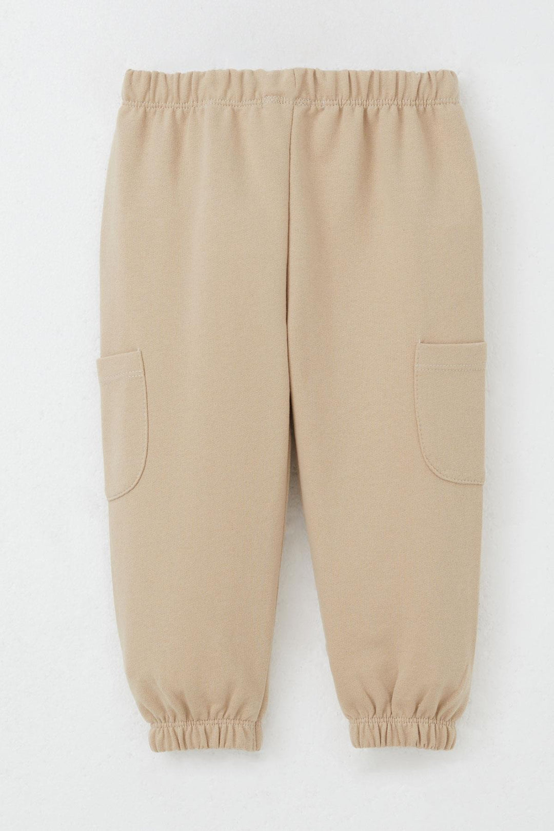 BRE Breeze Baby Boy Sweatpants Cargo Pocket Drawstring Accessorized 6 Months-2 Years, Cream - Richmond