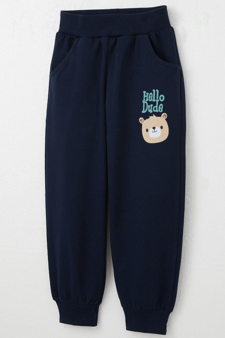 BRE Breeze Baby Boy Tracksuit with Kangaroo Pocket, Printed with Friendly Bears, 9 Months-3 Years, Water Green - Kearny