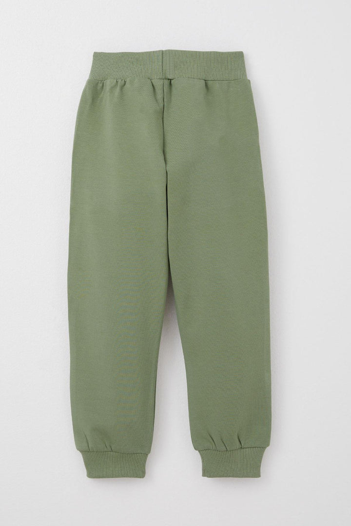 BRE Breeze Baby Boy Tracksuit Cute Bear Patterned Kangaroo Pocket 9 Months-3 Years, Khaki Green - Durango