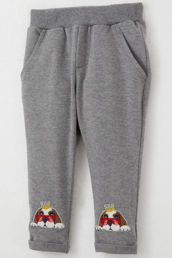 BRE Breeze Baby Boy Tracksuit Cute King Puppy Embroidered 6 Months-2 Years, Mint Green - Solingen