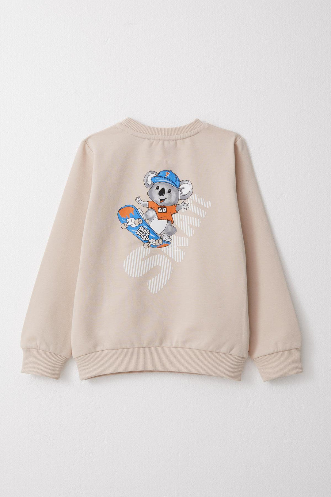 BRE Breeze Boys' Sweat Suit Cute Skateboarder Koala Printed 2-6 Years, Beige - Kornwestheim