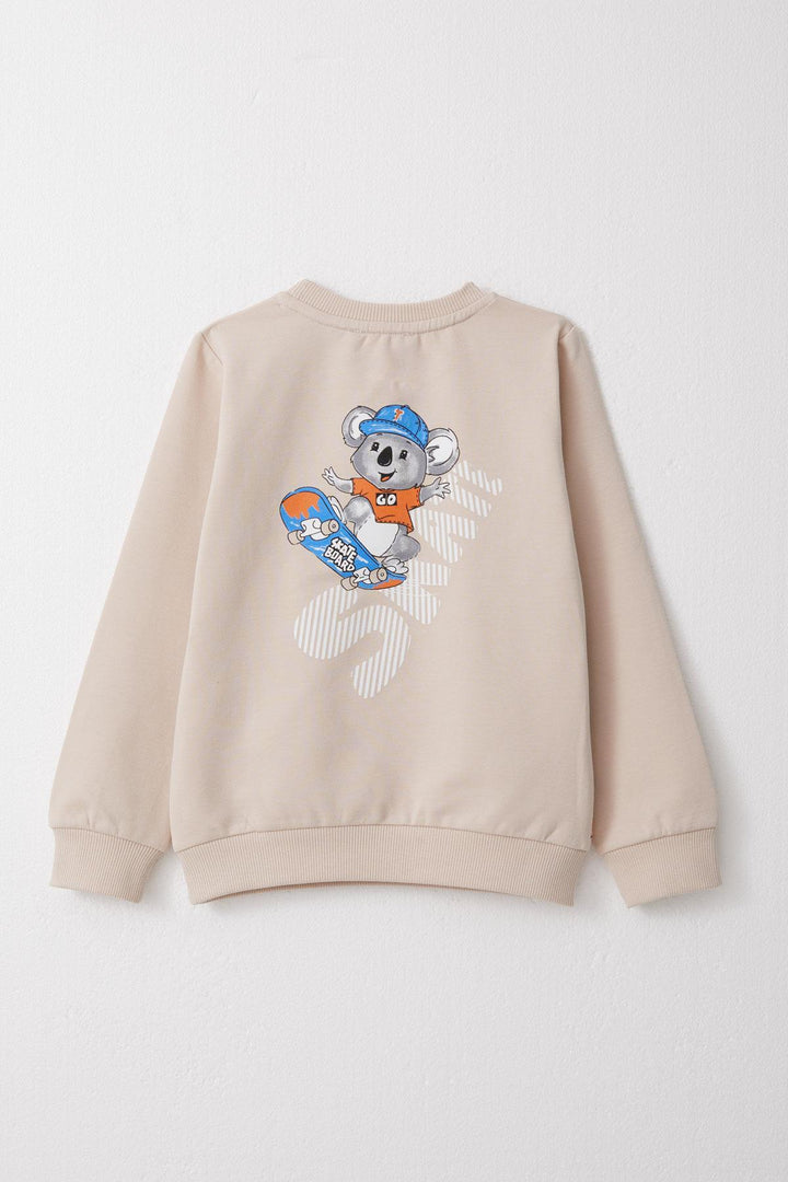 BRE Breeze Boys' Sweat Suit Cute Skateboarder Koala Printed 2-6 Years, Beige - Kornwestheim