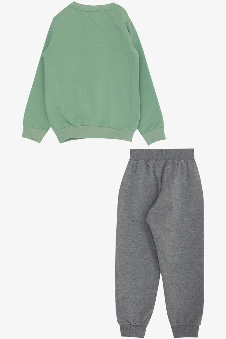 بدلة رياضية BRE Breeze Baby Boy مطبوع عليها دب لطيف من 9 أشهر إلى 3 سنوات، أخضر نعناعي - Howell