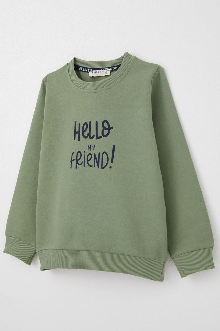 BRE Breeze Baby Boy Tracksuit with Cute Squirrel Print on the Back 9 Months-3 Years, Khaki Green - Gifhorn