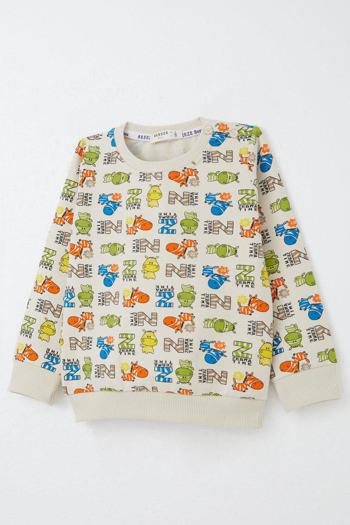 BRE Breeze Baby Boy Tracksuit Zebra Adventure 9 Months-3 Years, Cream - Frankston