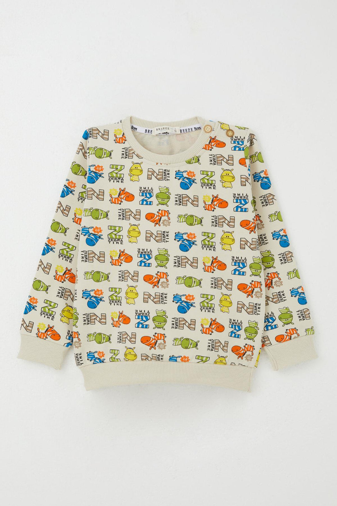 BRE Breeze Baby Boy Tracksuit Zebra Adventure 9 Months-3 Years, Cream - Ragusa
