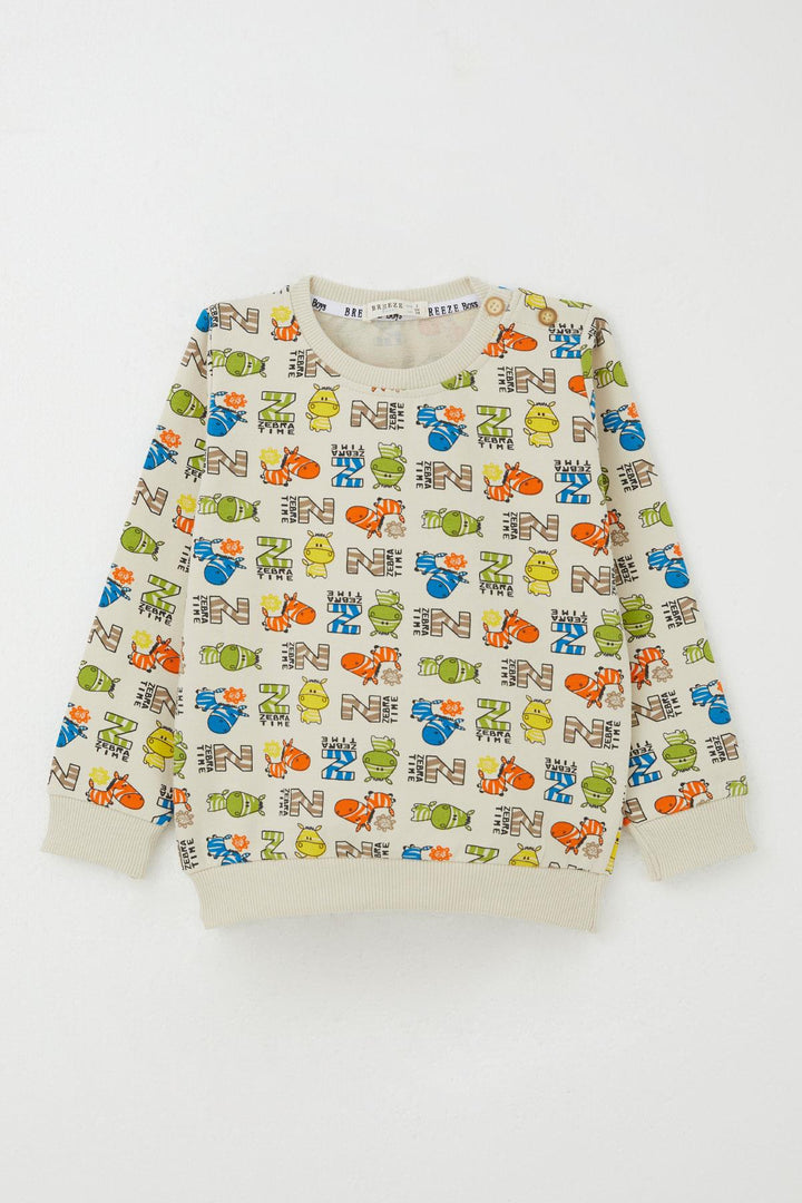 BRE Breeze Baby Boy Tracksuit Zebra Adventure 9 Months-3 Years, Cream - Ragusa