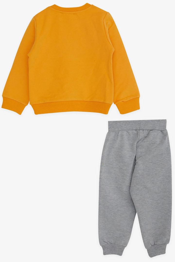 BRE Breeze Boys' Tracksuit with Dinosaur Embroidery, Mustard Yellow, 1-4 Years - Wheaton